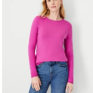 Ann Taylor Crew Neck Sweater  Size: L Color: Rose Magenta (New with tags)